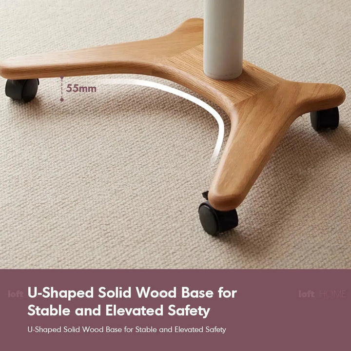 Scandinavian oak wood study table nova detail 22.