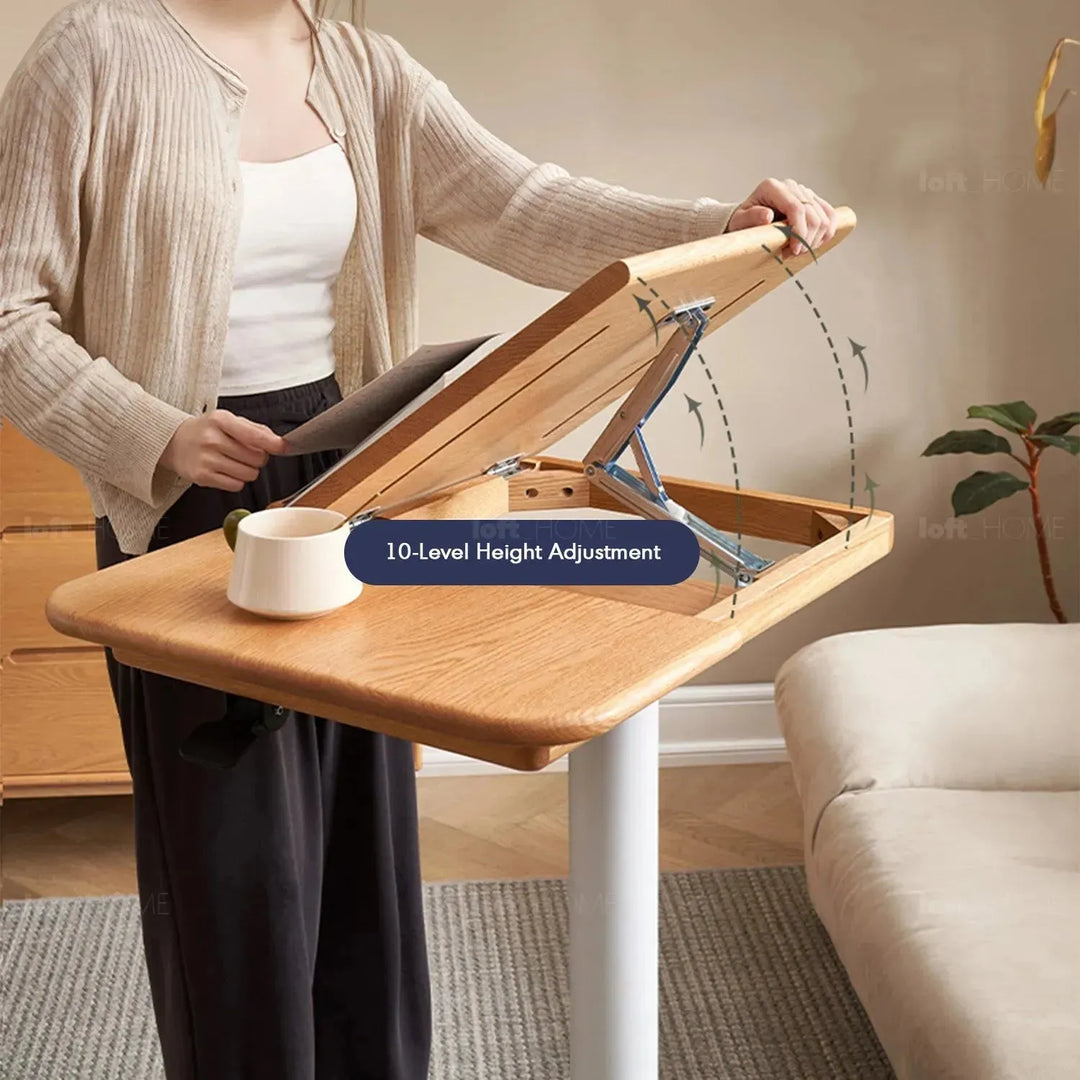 Scandinavian oak wood study table nova detail 23.