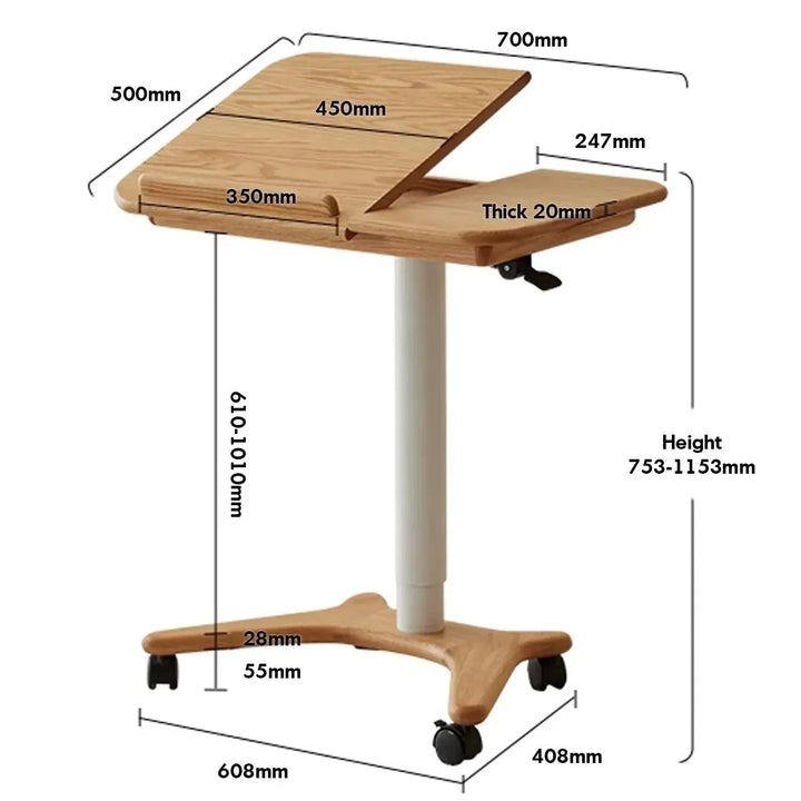 Scandinavian oak wood study table nova size charts.