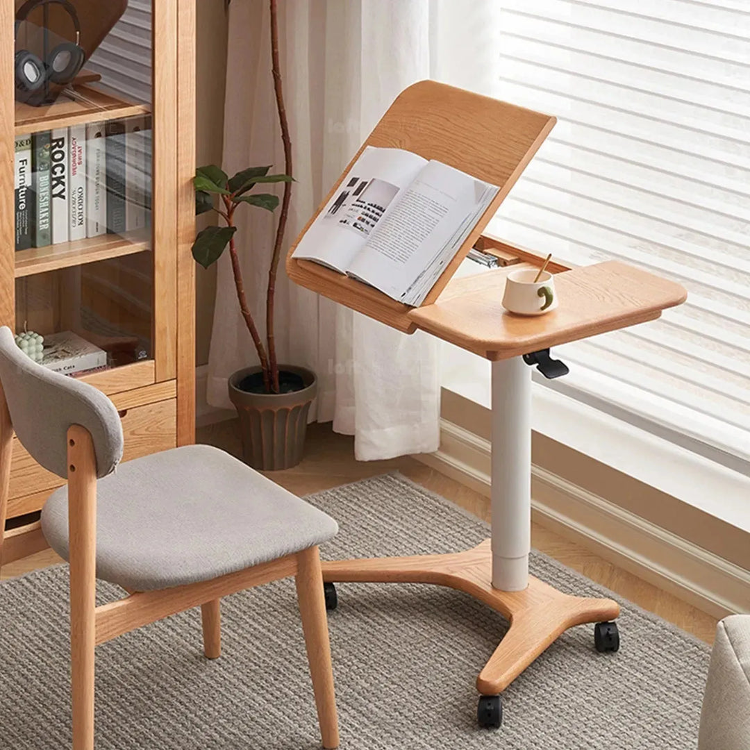 Scandinavian oak wood study table nova detail 26.