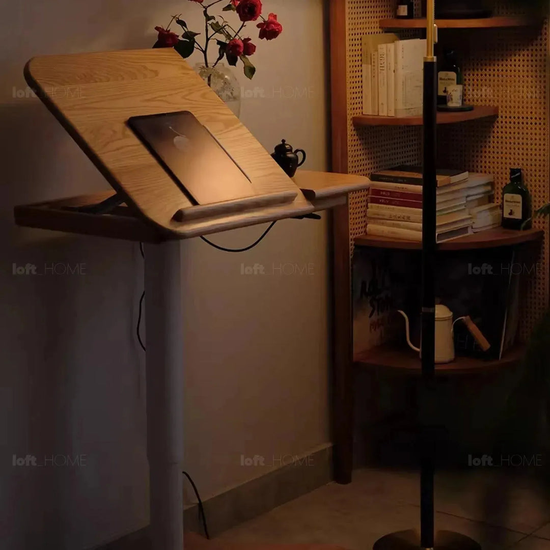 Scandinavian oak wood study table nova detail 29.