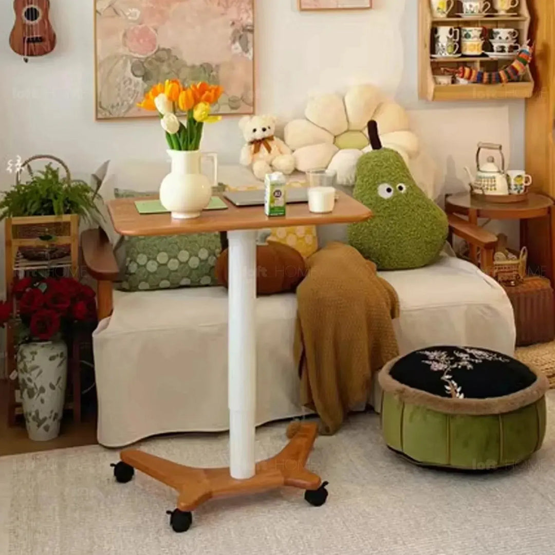 Scandinavian oak wood study table nova detail 30.