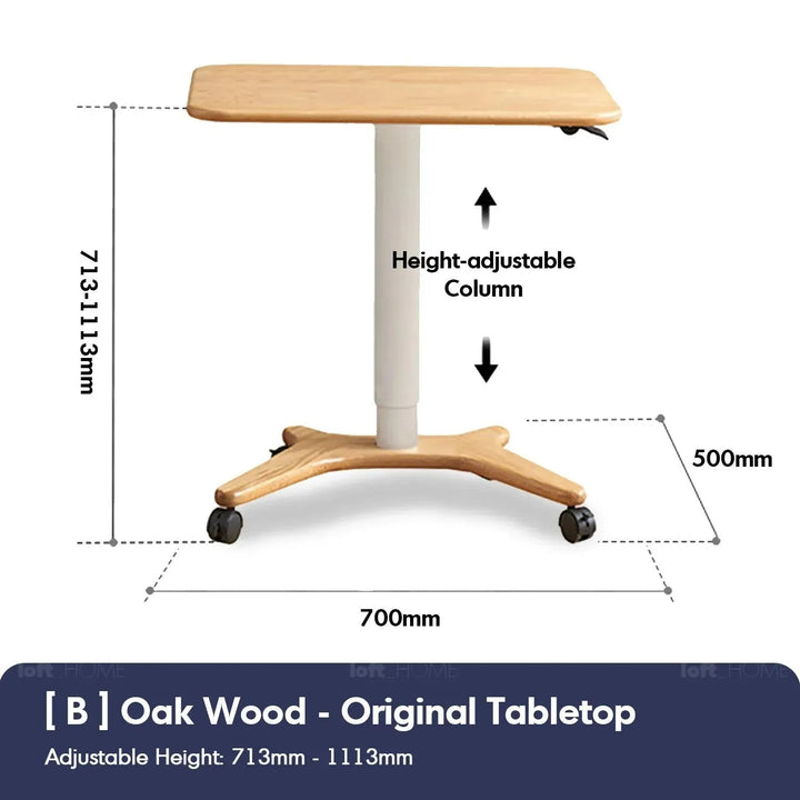 Scandinavian oak wood study table nova in real life style.