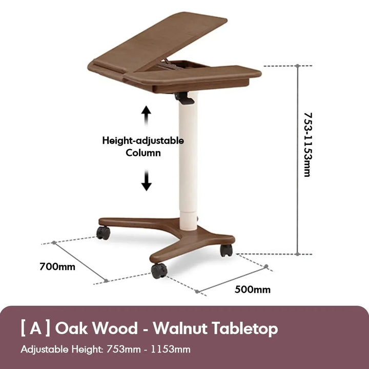 Scandinavian oak wood study table nova with context.