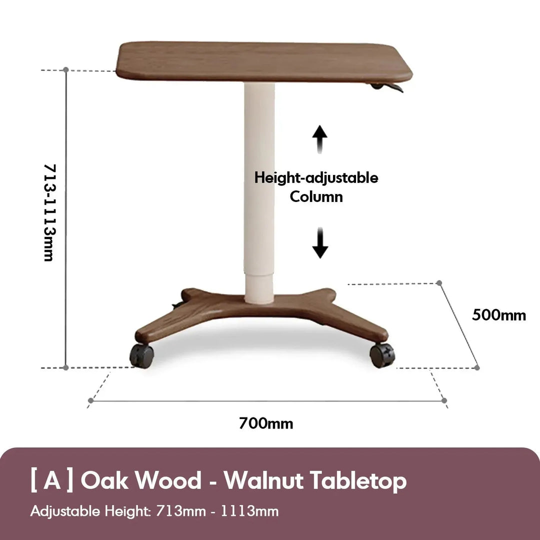 Scandinavian oak wood study table nova in details.