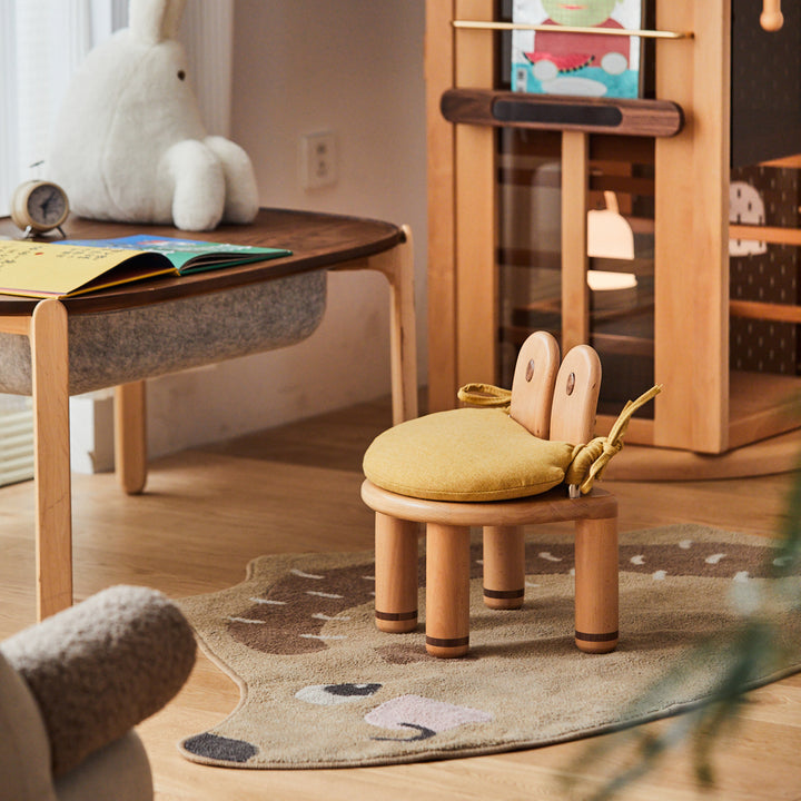 Scandinavian Beech Wood Kids Stool CRAB