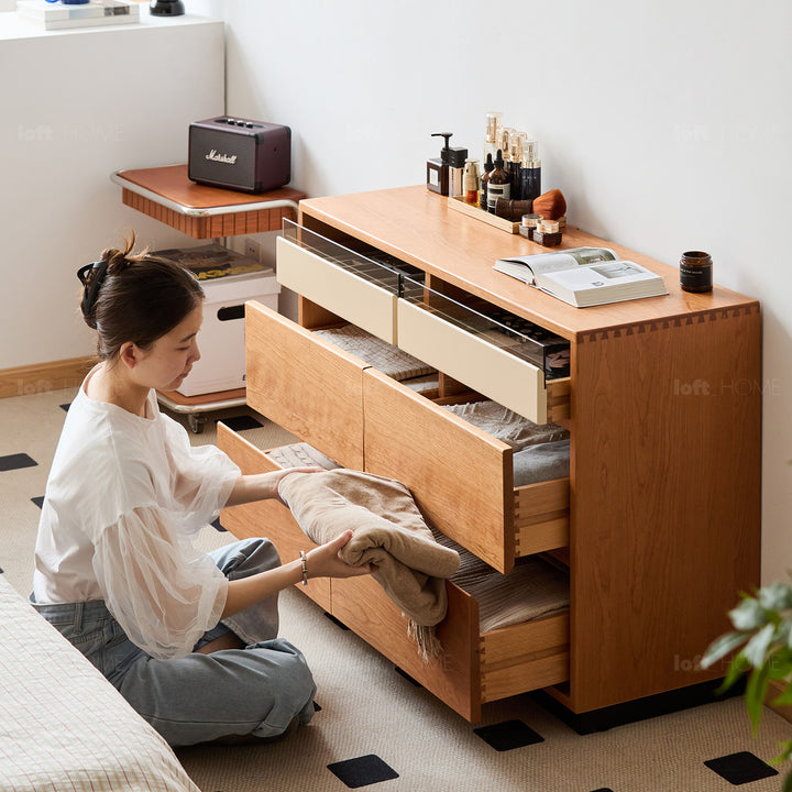 Scandinavian cherry wood chest of drawers timeless 6 situational feels.