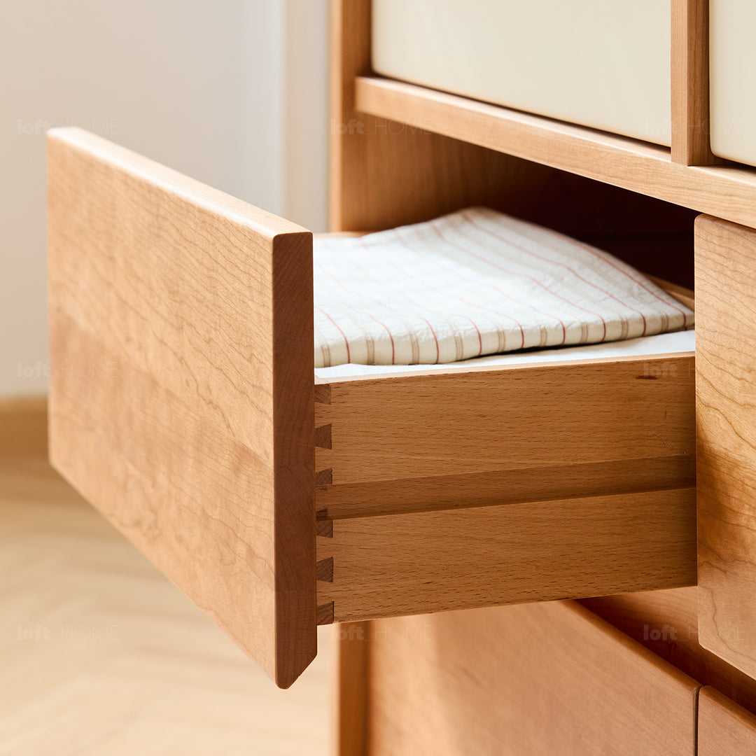 Scandinavian cherry wood chest of drawers timeless 6 detail 4.