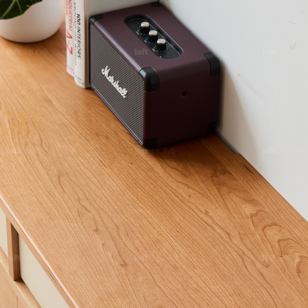 Scandinavian cherry wood chest of drawers timeless 6 detail 3.
