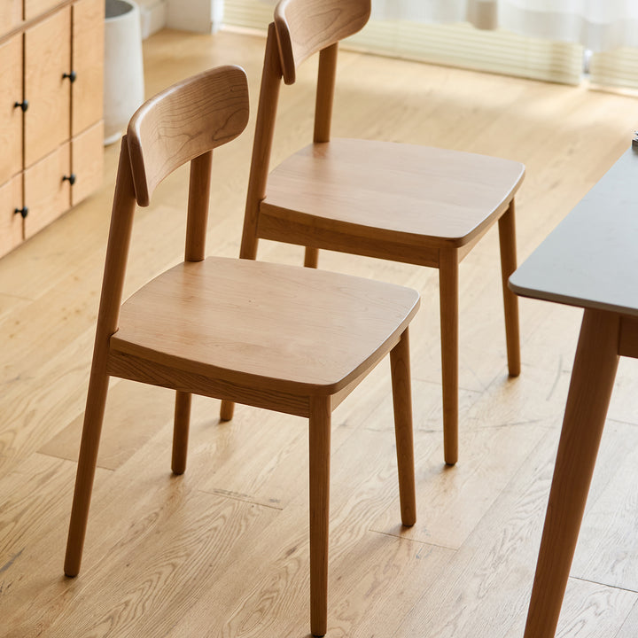 Scandinavian cherry wood dining chair green environmental situation.