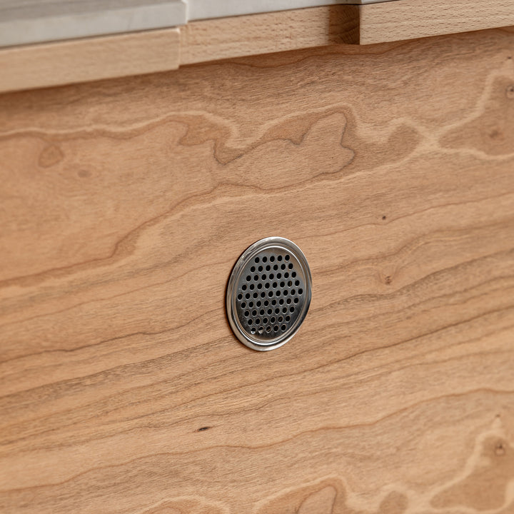 Scandinavian cherry wood sintered stone cabinet timeless detail 6.