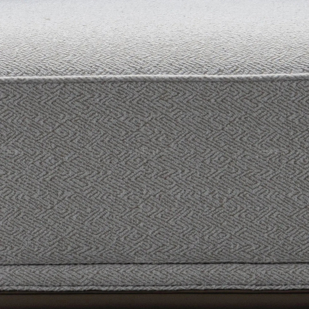 Minimalist mixed weave fabric modular armless 2 seater sofa eleganza color swatches.