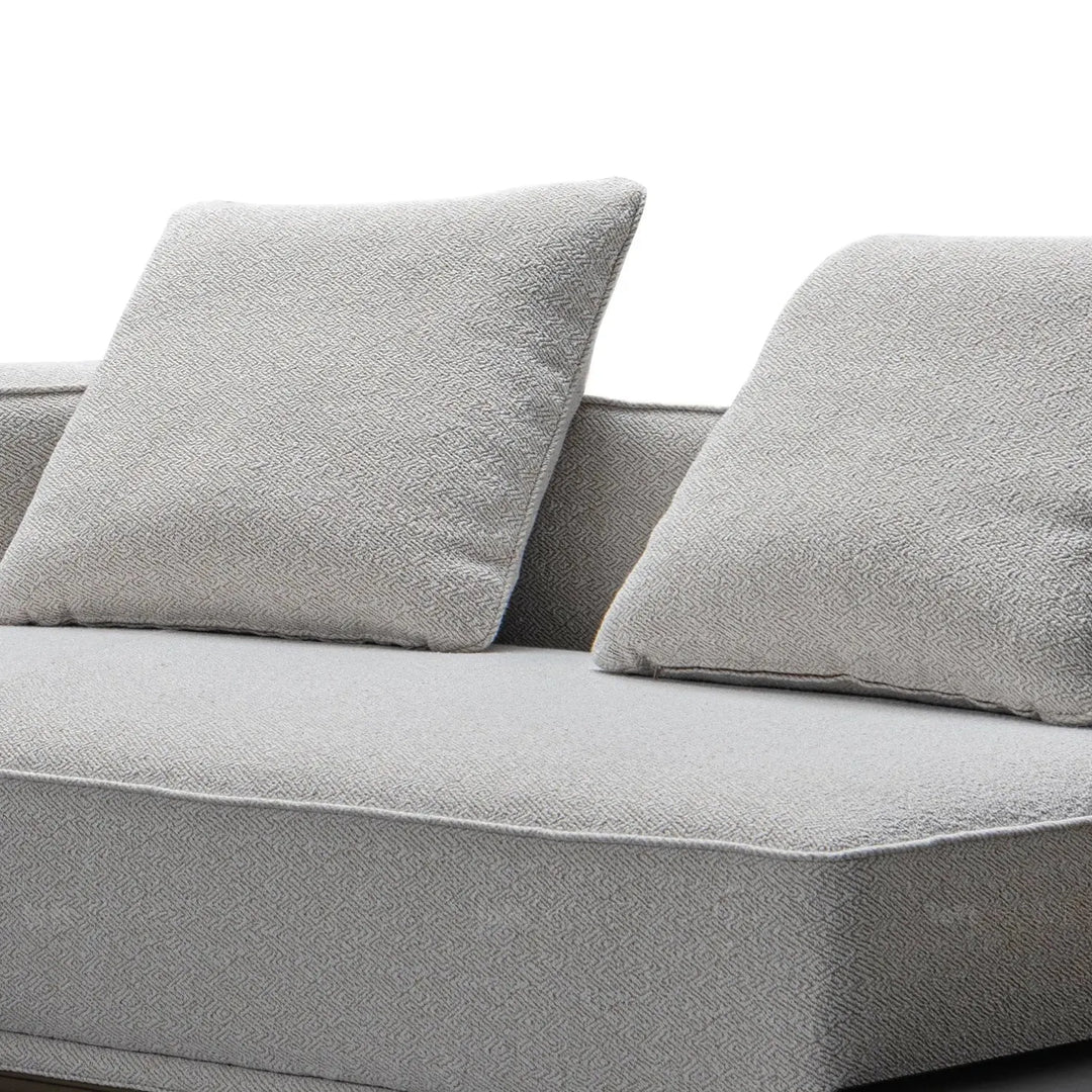 Minimalist mixed weave fabric modular l shape sectional sofa eleganza 1+l with context.