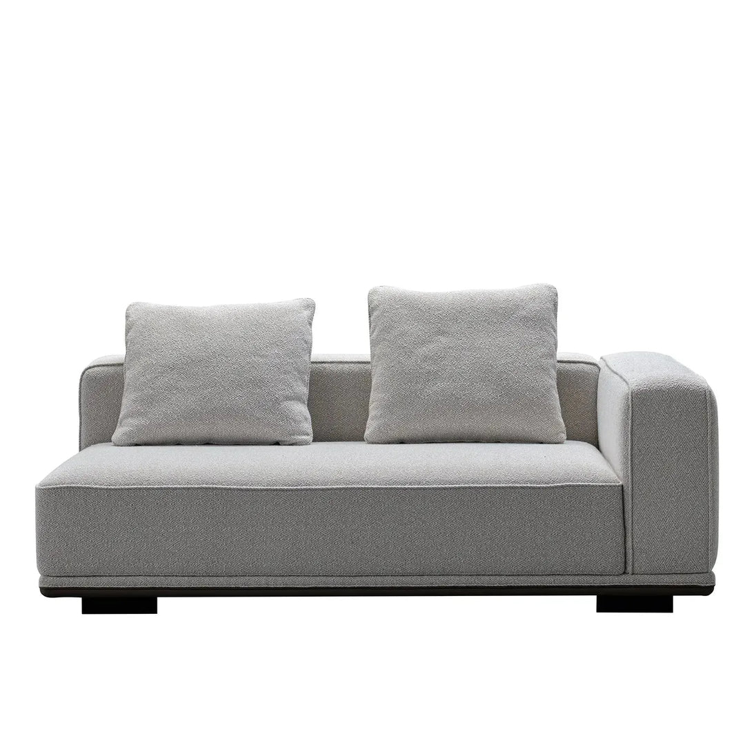 Minimalist mixed weave fabric modular l shape sectional sofa eleganza 4+l in real life style.
