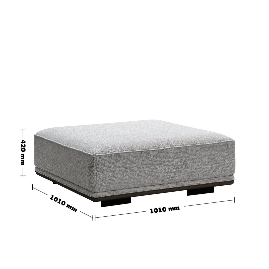 Minimalist mixed weave fabric modular ottoman eleganza size charts.