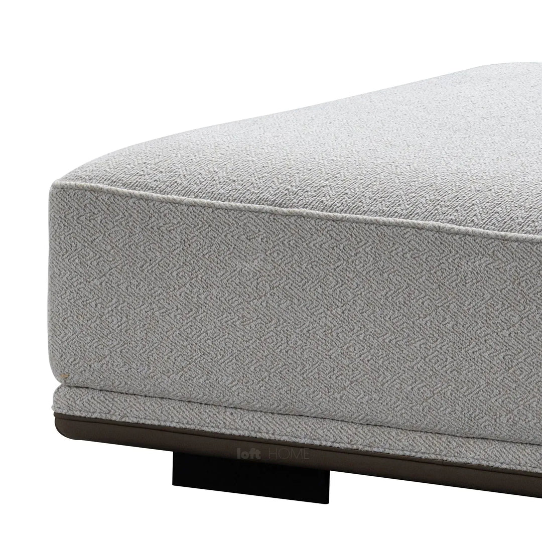 Minimalist mixed weave fabric modular ottoman eleganza material variants.