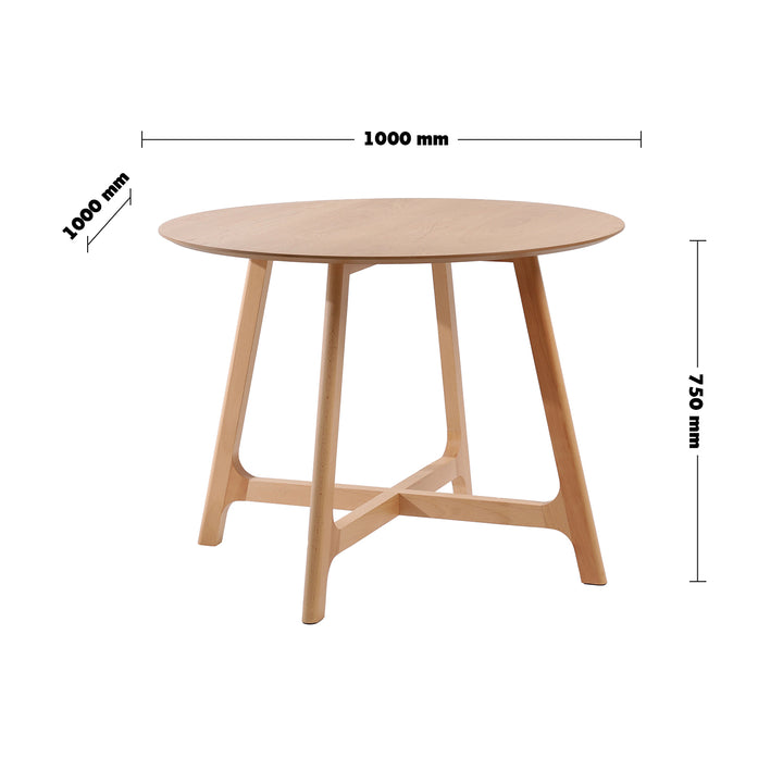 Scandinavian oak wood veneer round dining table orbit size charts.