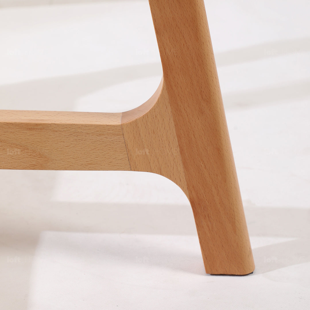 Scandinavian oak wood veneer round dining table orbit color swatches.