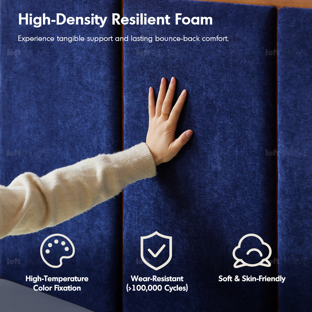 Vintage boxwood chenille velvet fabric bed lianne detail 5.