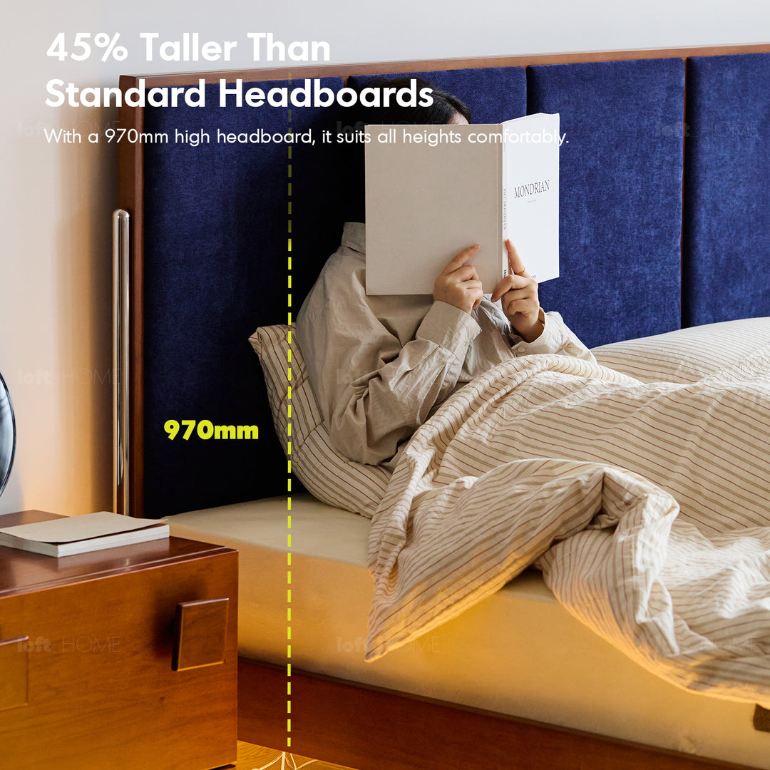 Vintage boxwood chenille velvet fabric bed lianne detail 7.