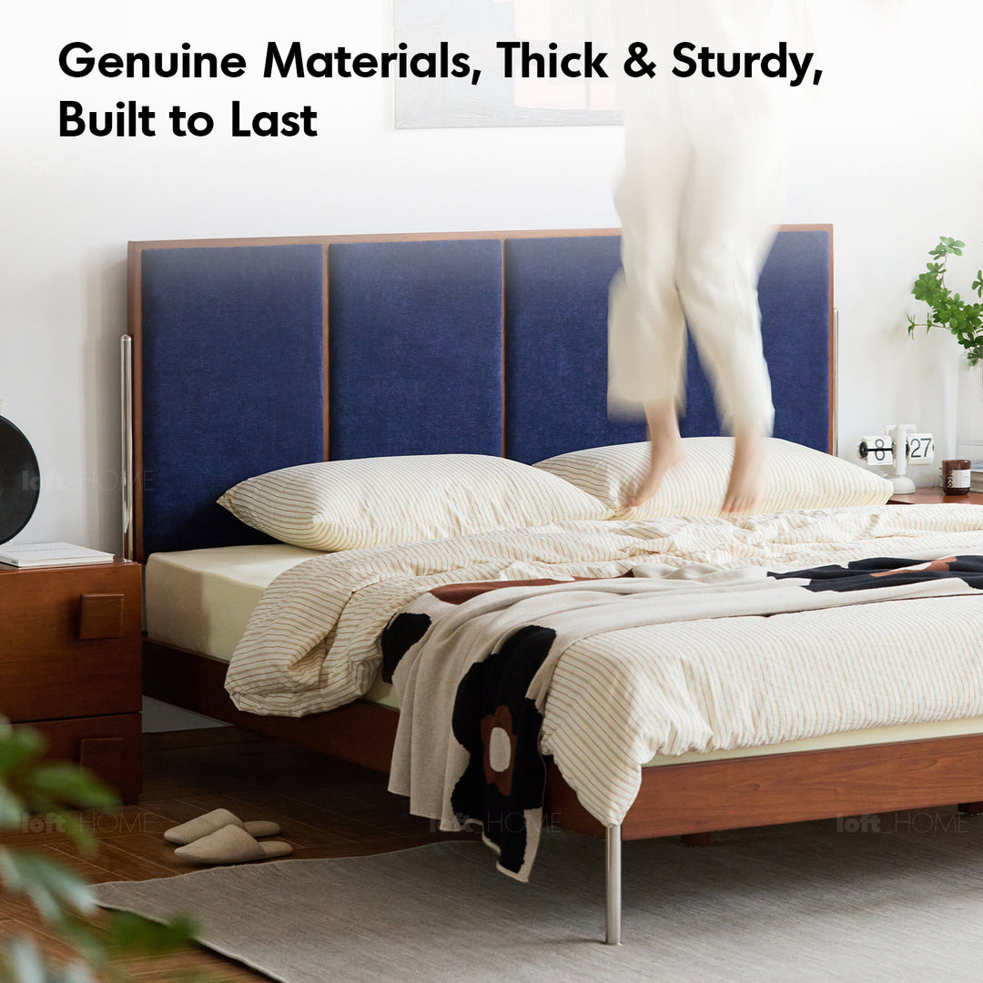 Vintage boxwood chenille velvet fabric bed lianne detail 10.