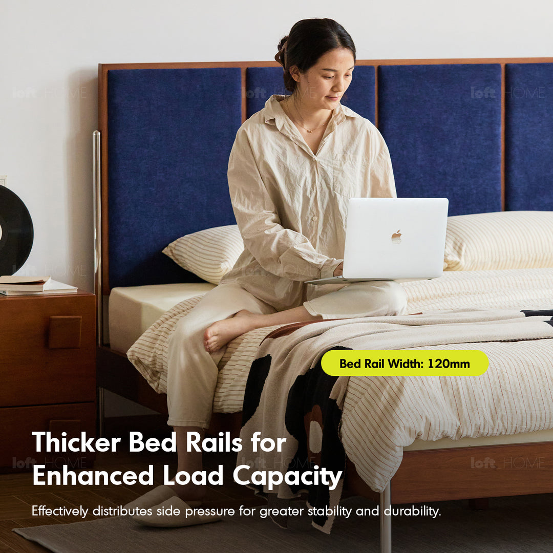 Vintage boxwood chenille velvet fabric bed lianne detail 21.