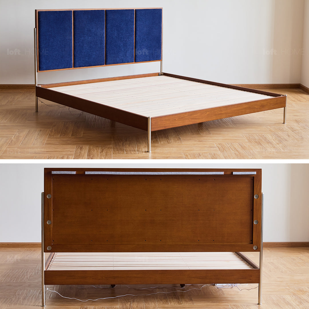 Vintage boxwood chenille velvet fabric bed lianne detail 32.