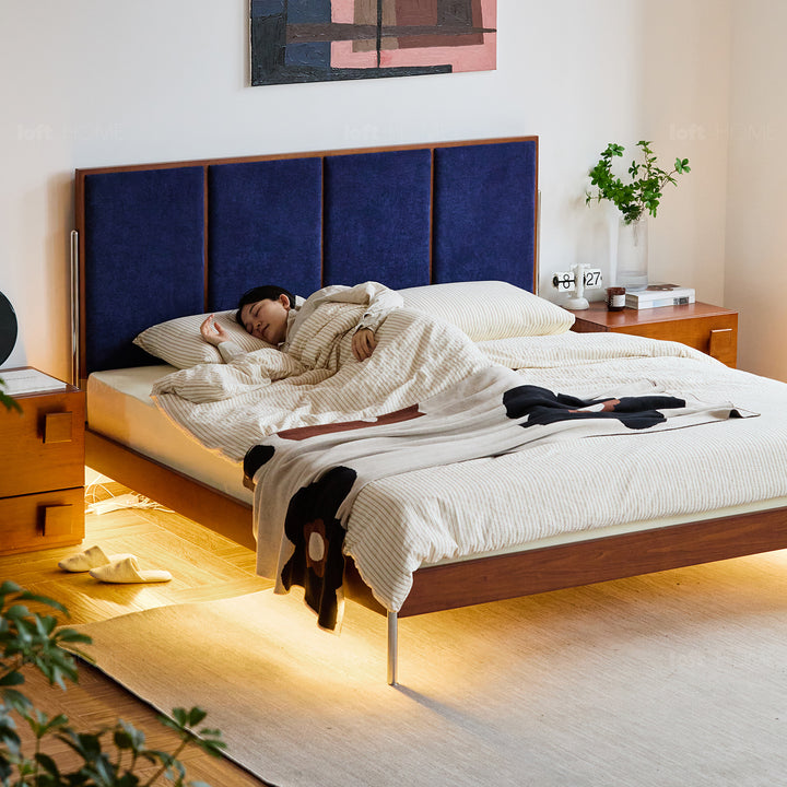 Vintage boxwood chenille velvet fabric bed lianne detail 34.