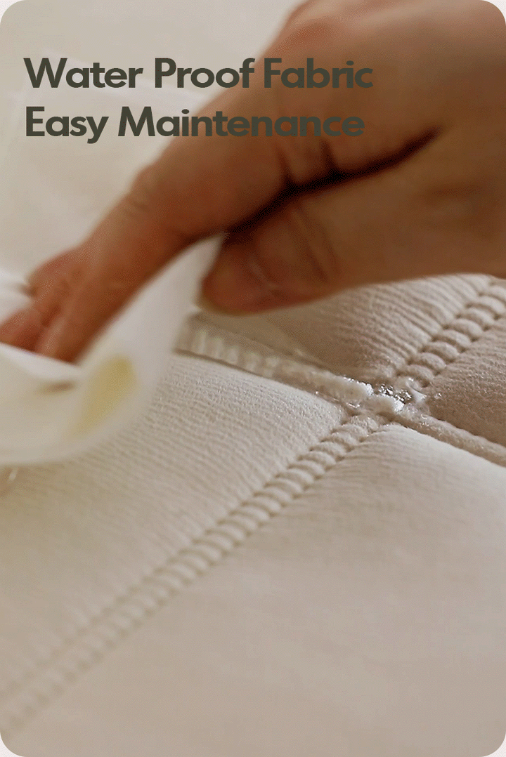 Scandinavian cat scratch resistant fabric modular 1 seater sofa tiered in real life style.