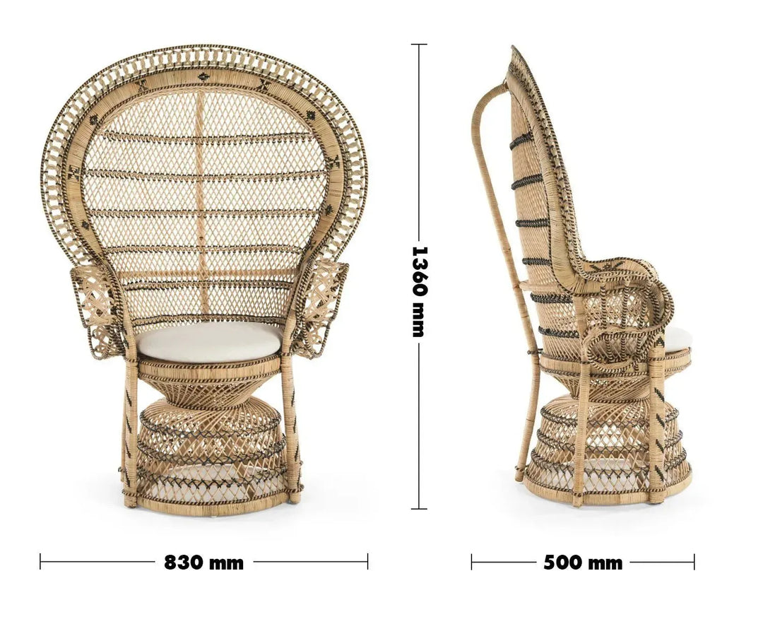 Bohemian rattan 1 seater sofa retro peacock size charts.