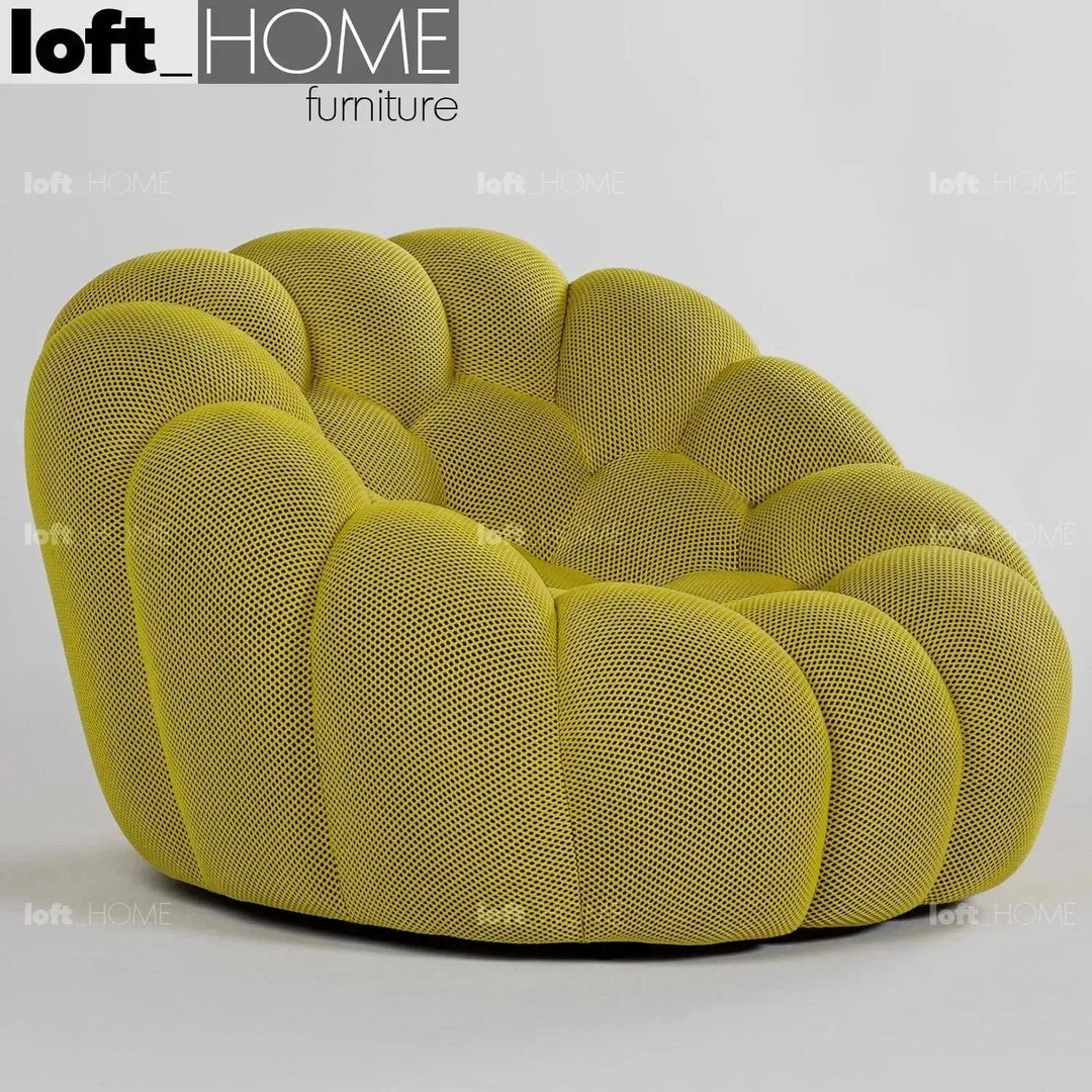 Contemporary fabric 1 seater sofa bubble situational feels.
