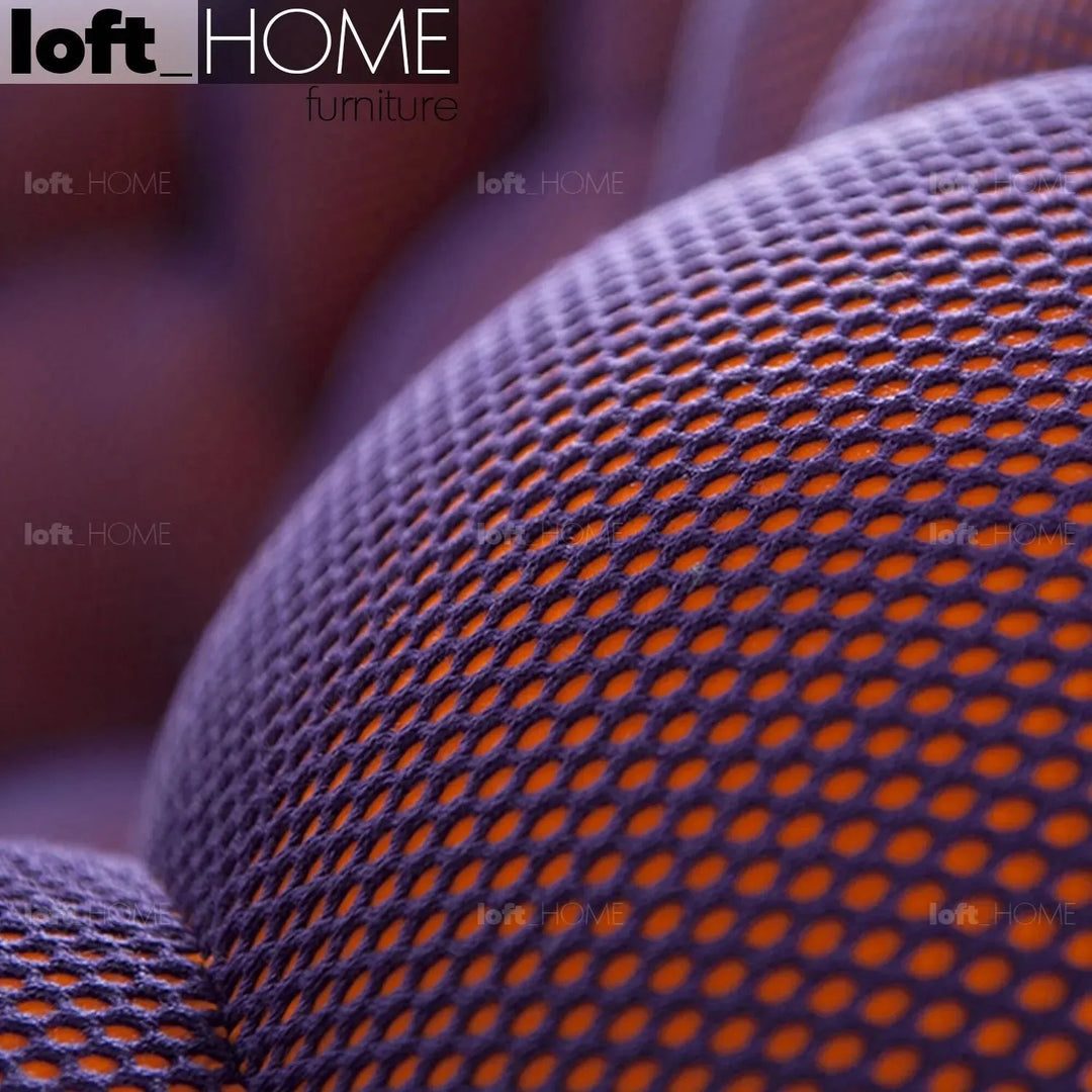 Contemporary fabric 1 seater sofa bubble with context.