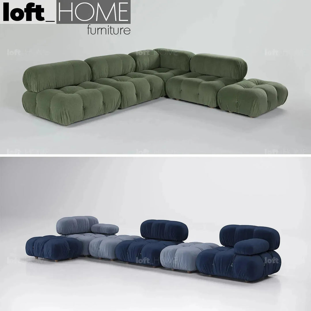 Contemporary fabric 1 seater sofa camaleonda in real life style.