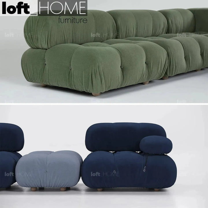 Contemporary fabric 1 seater sofa camaleonda with context.