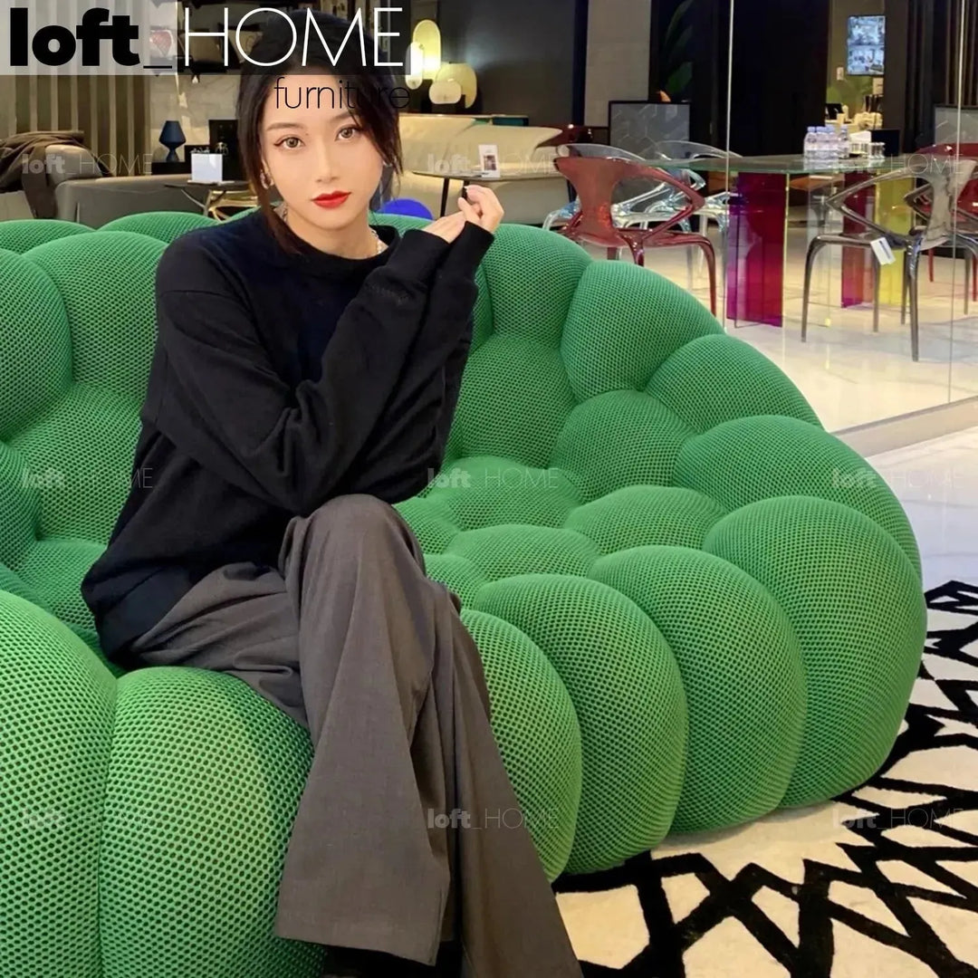 Contemporary fabric 2 seater sofa bubble environmental situation.