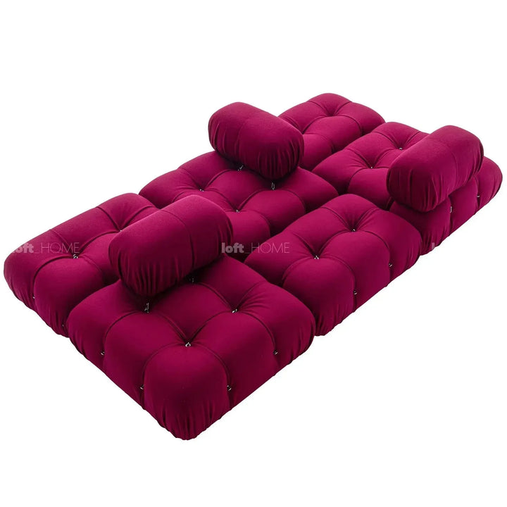 Contemporary fabric l shape sectional sofa camaleonda 3+l+ottoman in still life.
