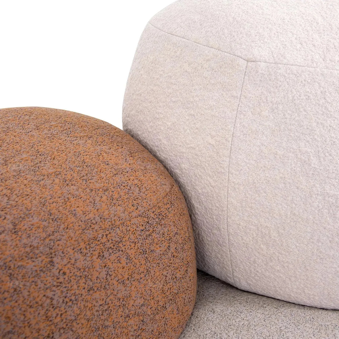 Contemporary fabric l shape sectional sofa pebble 3+l conceptual design.