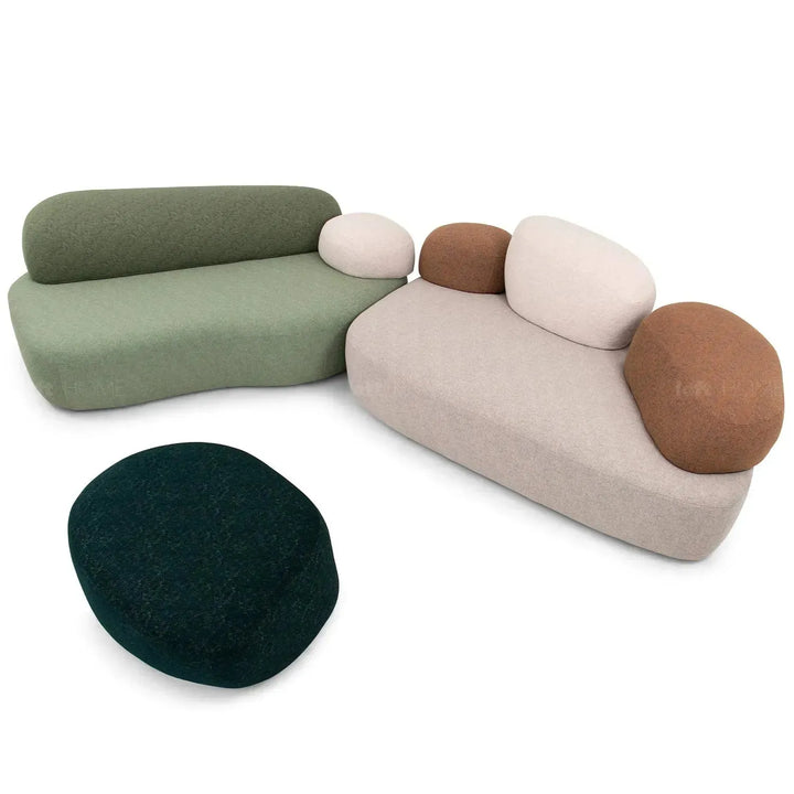 Contemporary fabric l shape sectional sofa pebble 3+l in details.