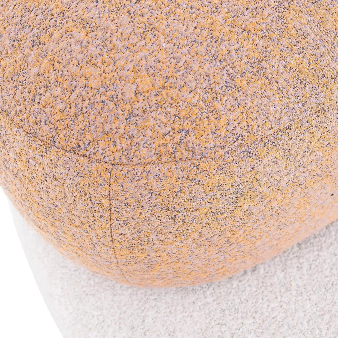 Contemporary fabric ottoman pebble detail 4.