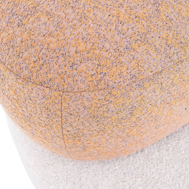Contemporary fabric ottoman pebble detail 4.