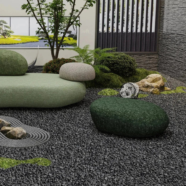 Contemporary fabric ottoman pebble situational feels.