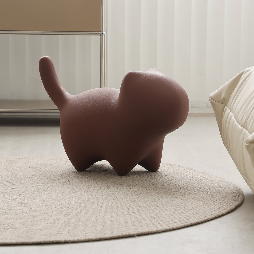 Contemporary plastic ottoman cat color swatches.