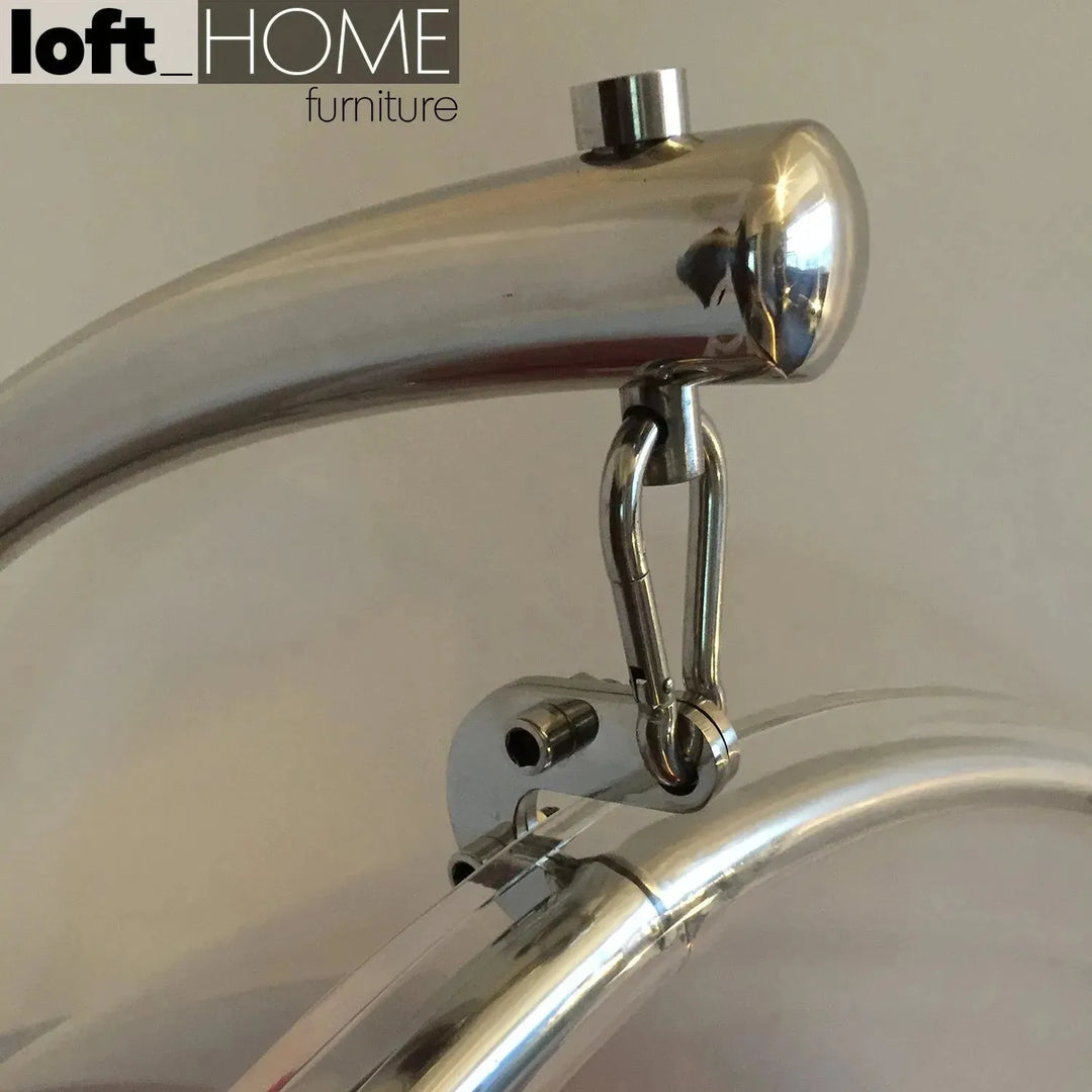 Contemporary plastic rocking chair 1 seater sofa bubble in panoramic view.