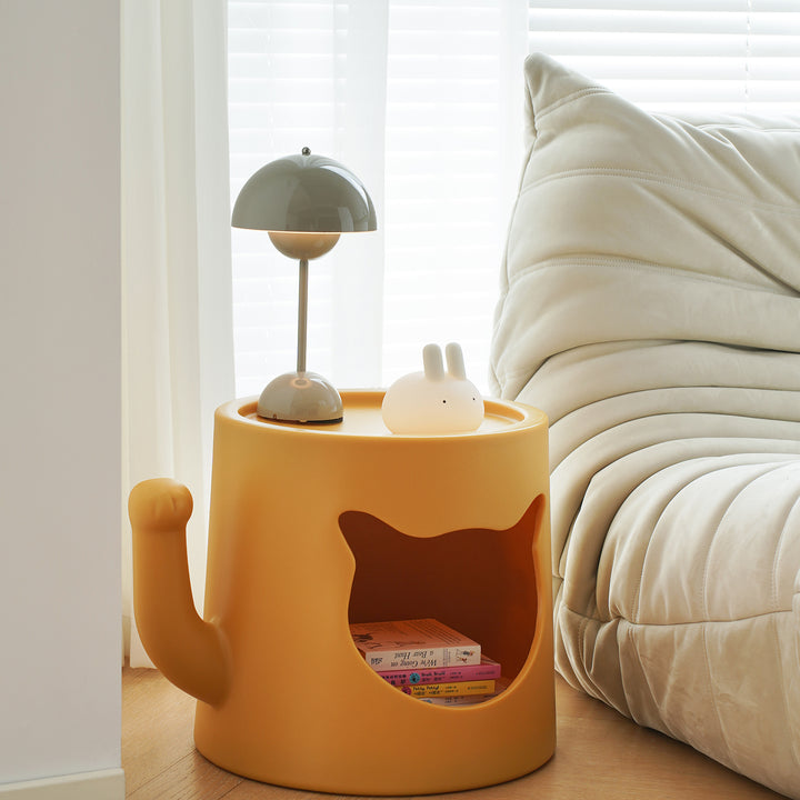 Contemporary plastic side table cat house primary product view.
