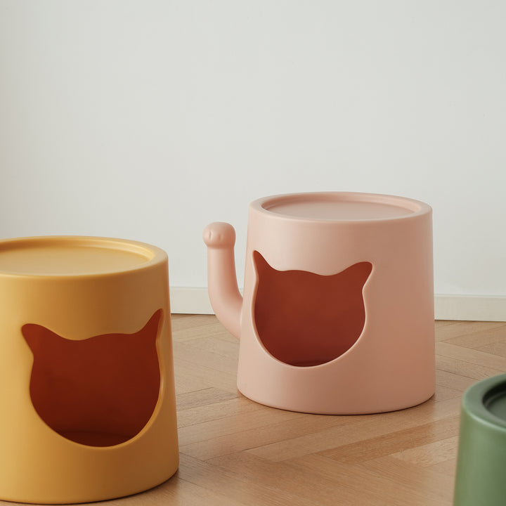 Contemporary plastic side table cat house size charts.