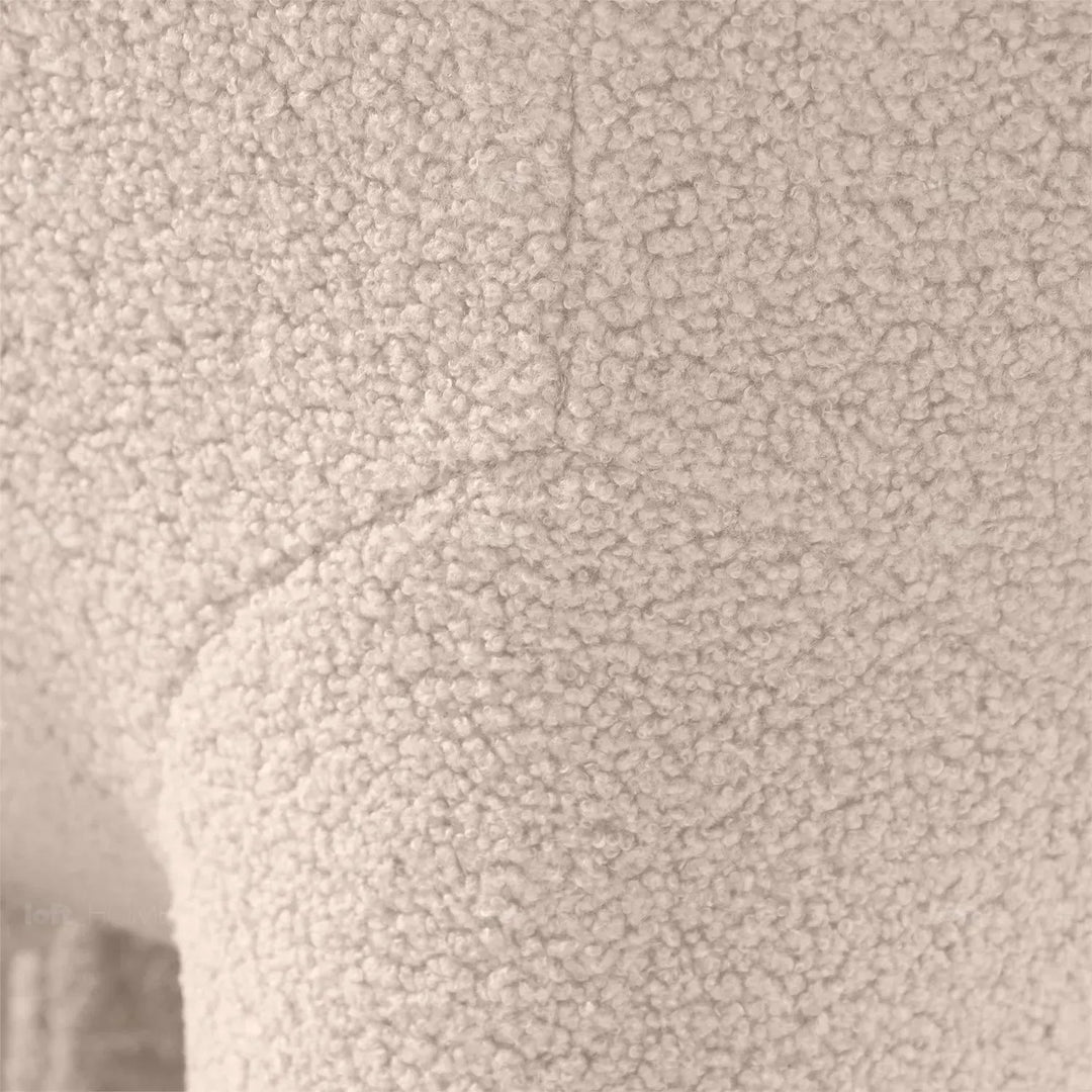 Cream boucle 1 seater sofa mibster detail 6.