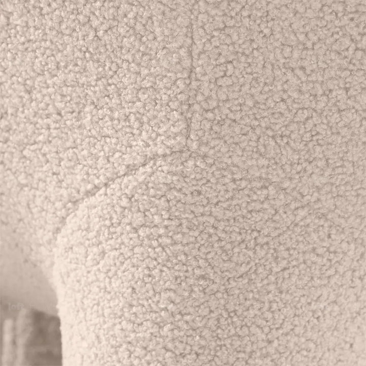 Cream boucle 1 seater sofa mibster detail 6.