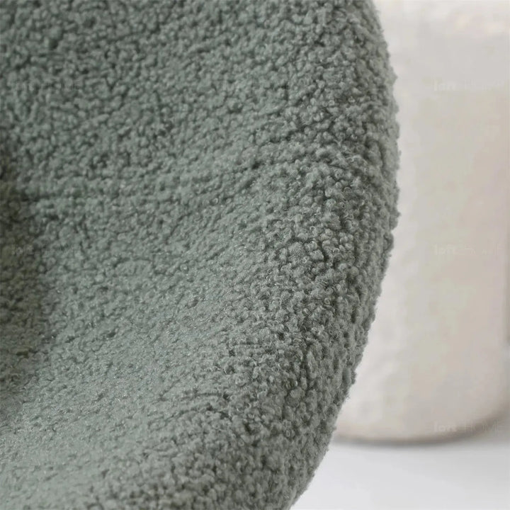 Cream boucle 1 seater sofa mibster detail 1.