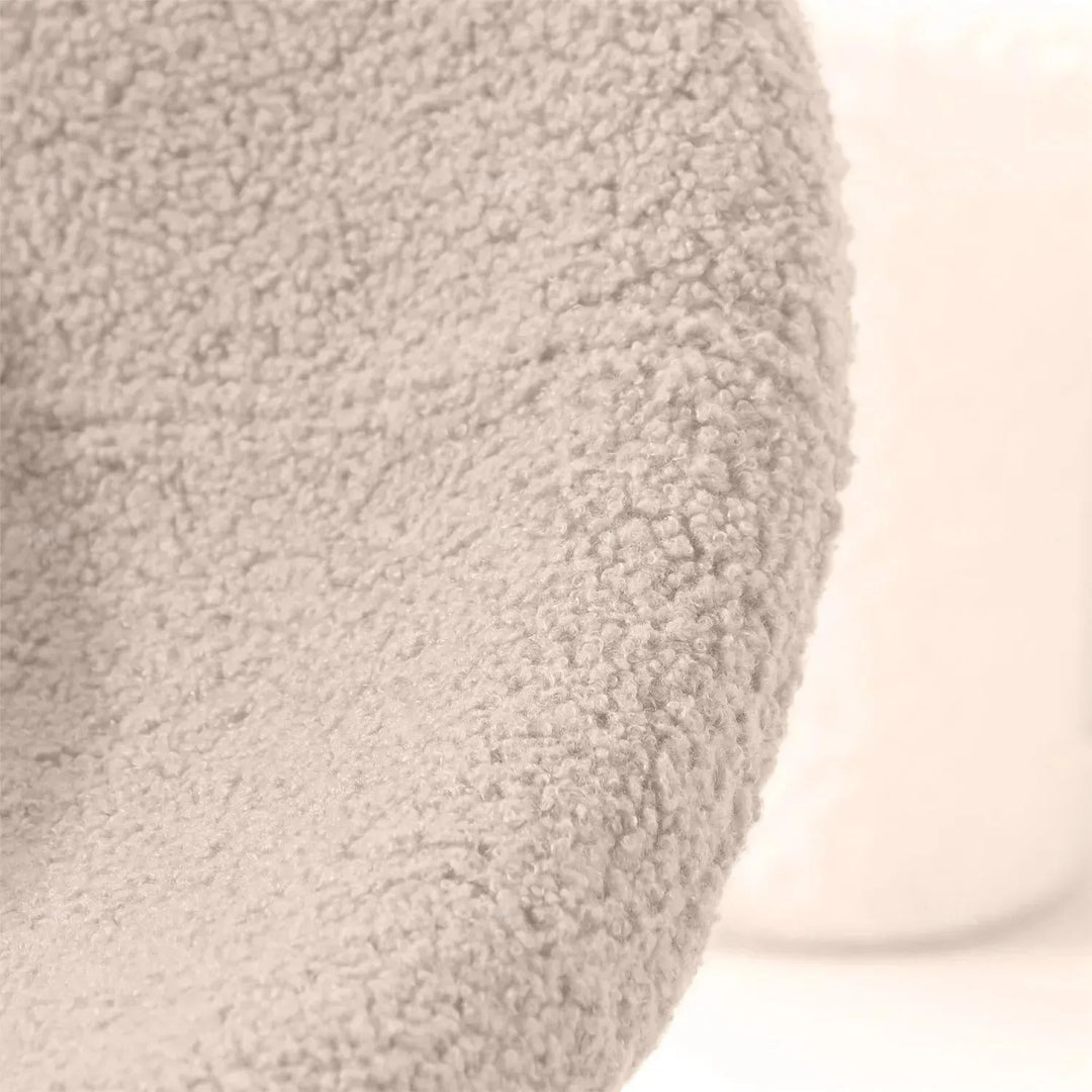 Cream boucle 1 seater sofa mibster detail 8.