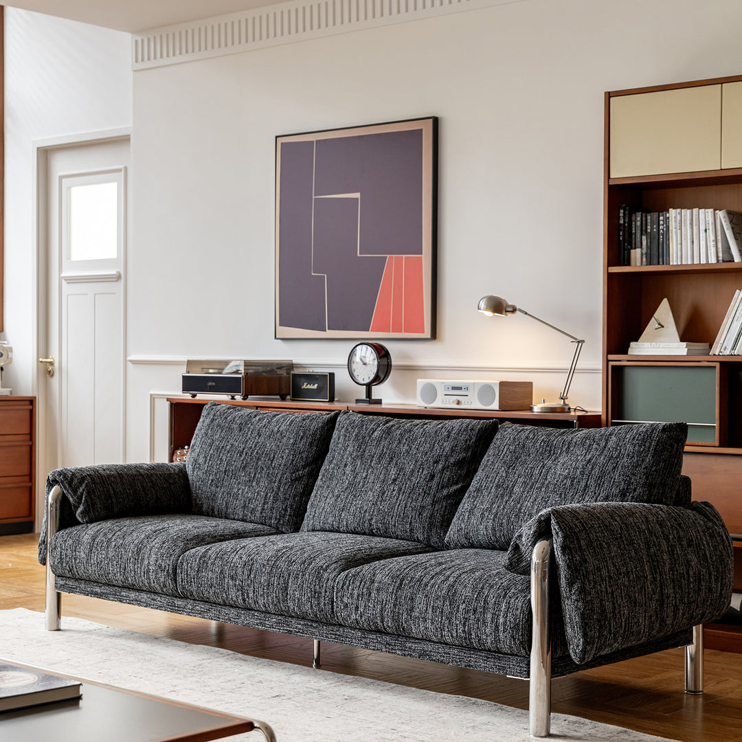 Cream boucle fabric 3 seater sofa song size charts.